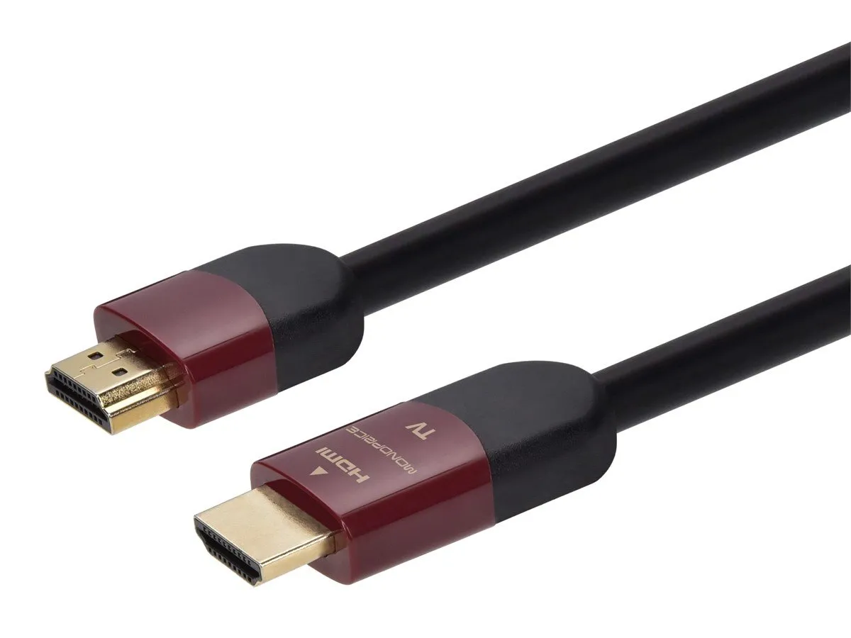 HDMI Cable, Black, 28 AWG Conductor Gauge, 50 ft Overall Length, Home Theater, PVC