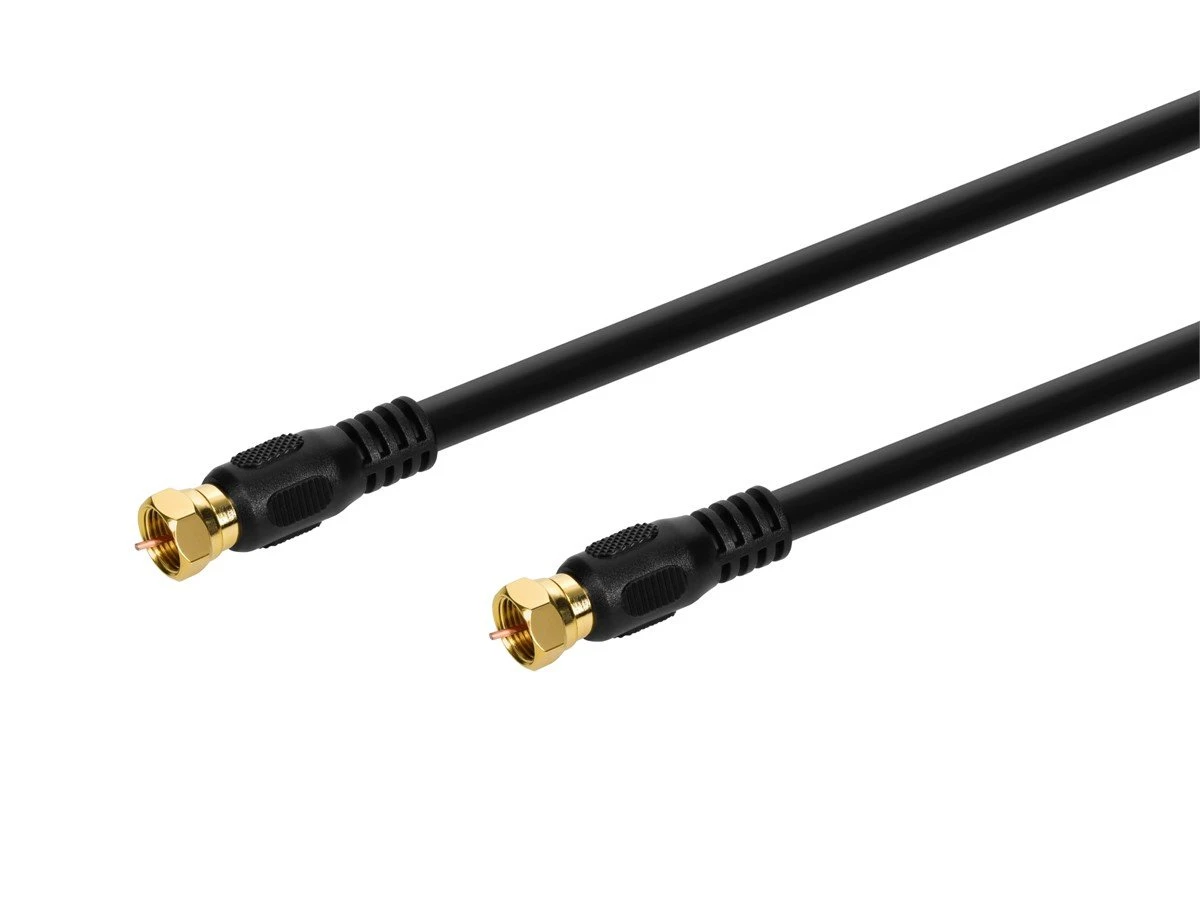 Coax Cable Rg-6 F-type Connector Black 3 Feet