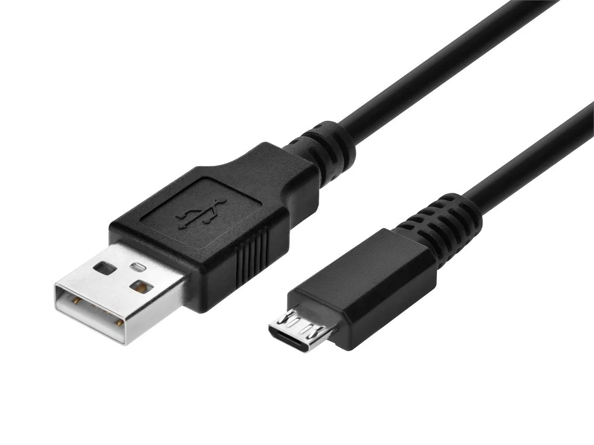 Cable USB 2.0 de 6 pies de longitud, color negro, conector A macho a conector B micro macho de 5 pines