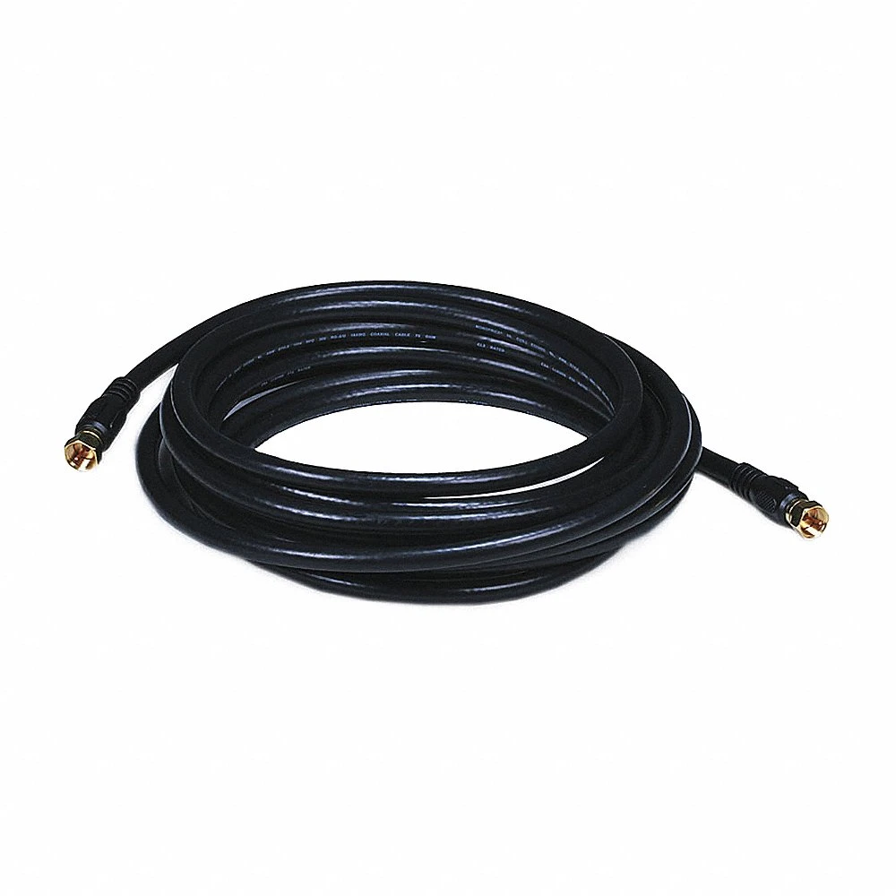 MONOPRICE 6314 Video Cable F Type Coaxial Rg6 15ft Black | AA6JYL 14C395