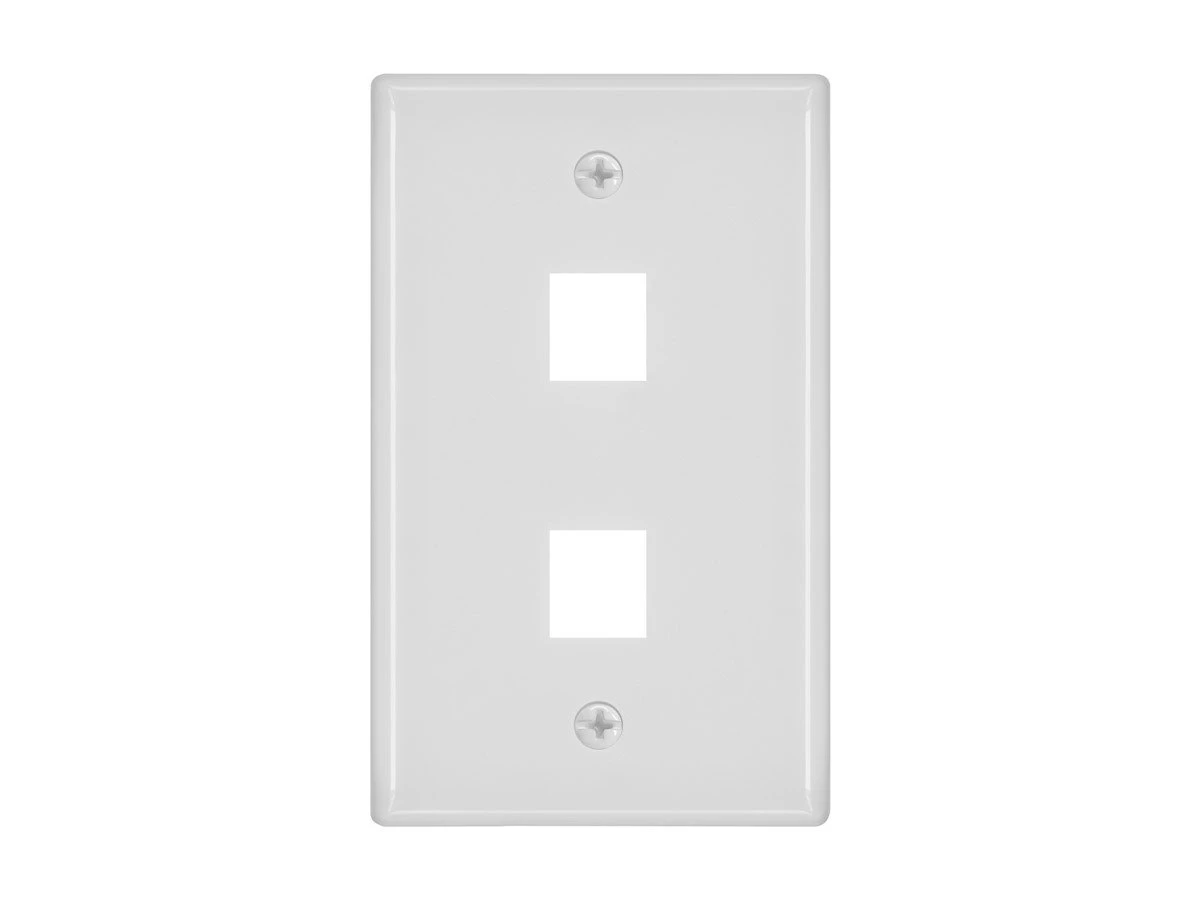 MONOPRICE 6727 Wall Plate Blank 2 Hole White | AA6NFE 14J392