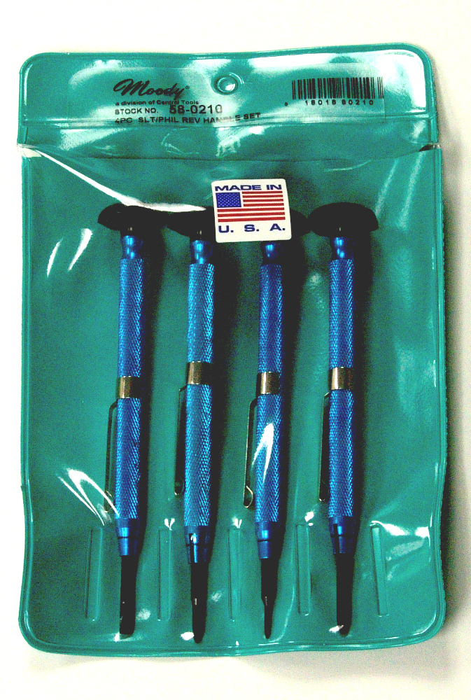 Handle Set, 4 Pc. Slotted/Phillips Reversible