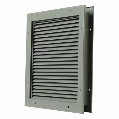 No Vision Door Partition Louver, Steel, 6 Inch Opening Height, 16 Inch Opening Width