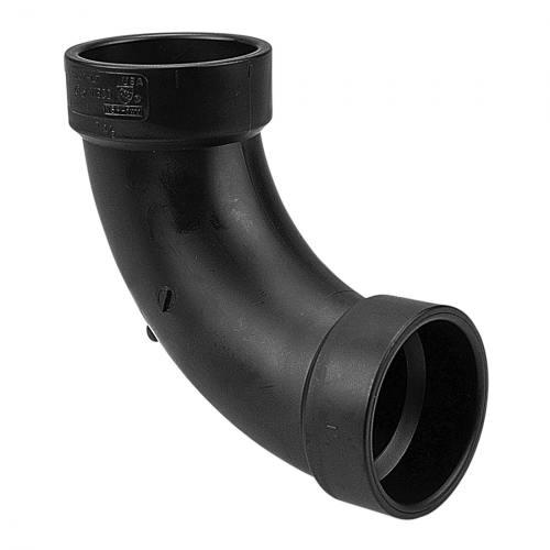 Long Turn DWV Elbow, 1-1/2 Inch Size, ABS