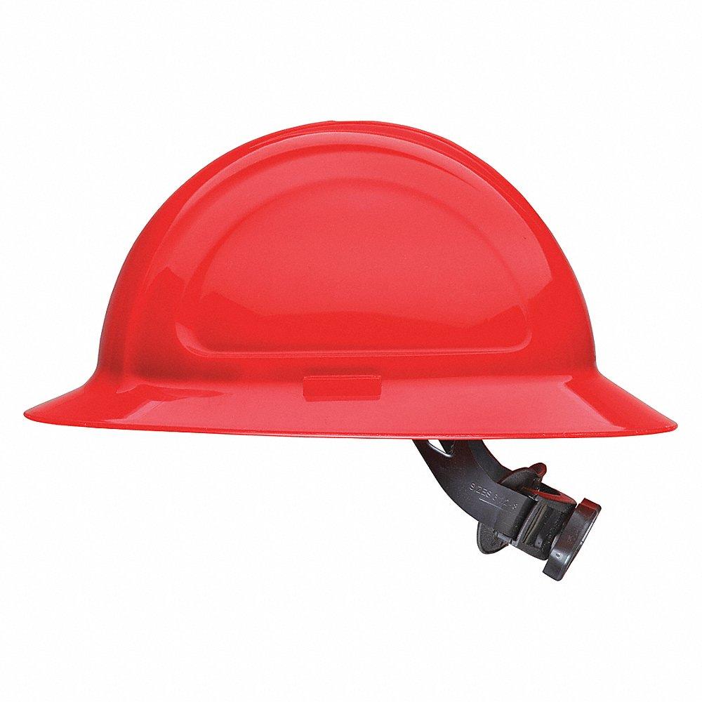 Hard Hat, Full Brim Head Protection, Type 1, Class E, Red, N20