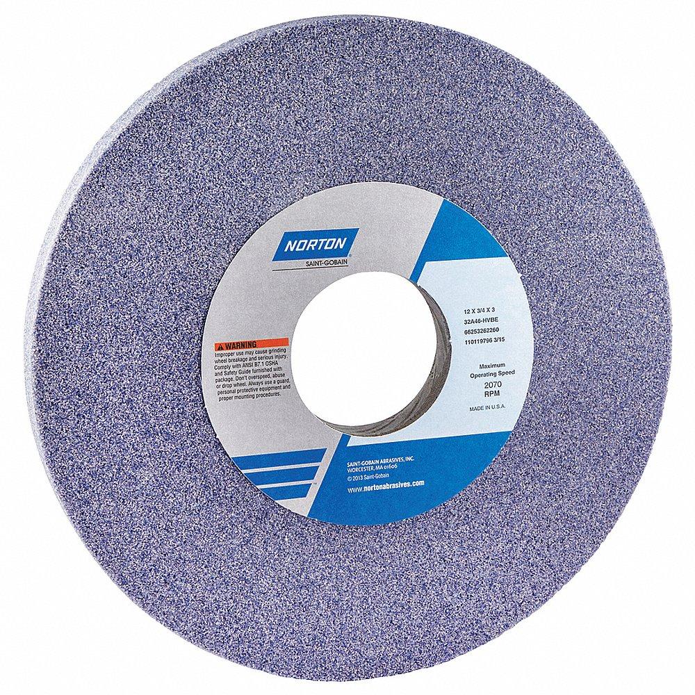 Straight Grinding Wheel, 12 Inch Dia., 3 Inch Hole Size, 3/4 Inch Thickness