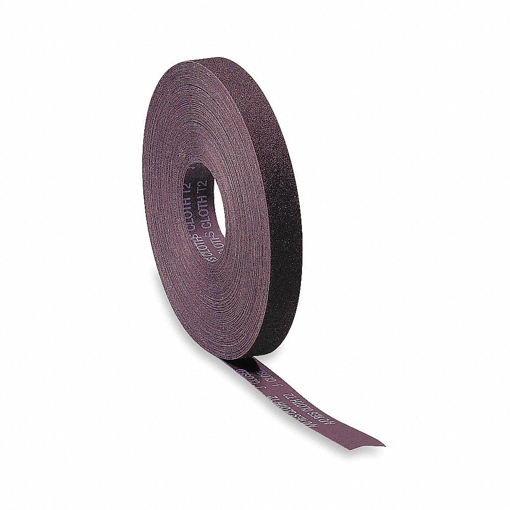 Rollo abrasivo, fino, óxido de aluminio, 150 pies de largo, 1 1/2 pulgadas de ancho, tela
