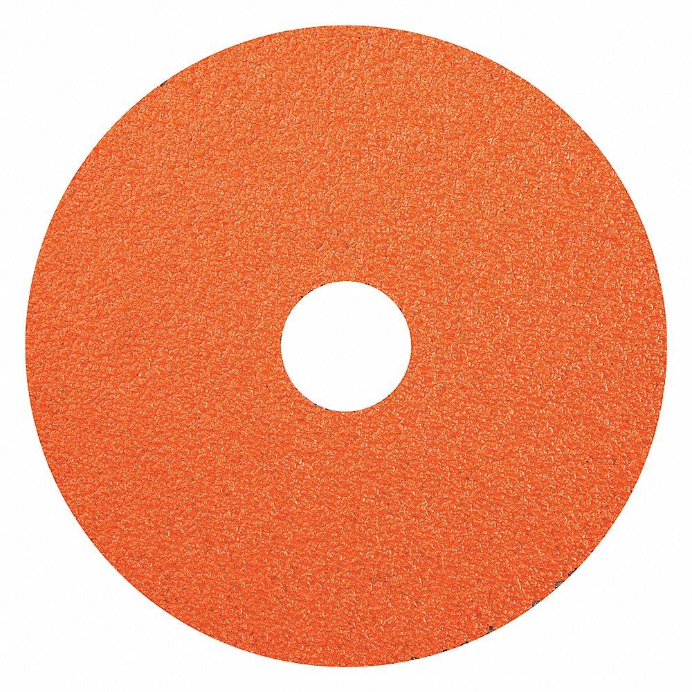 Disco de fibra, 4 1/2 pulgadas de diámetro, grano abrasivo 60, grueso, fibra, sin respaldo, cerámica