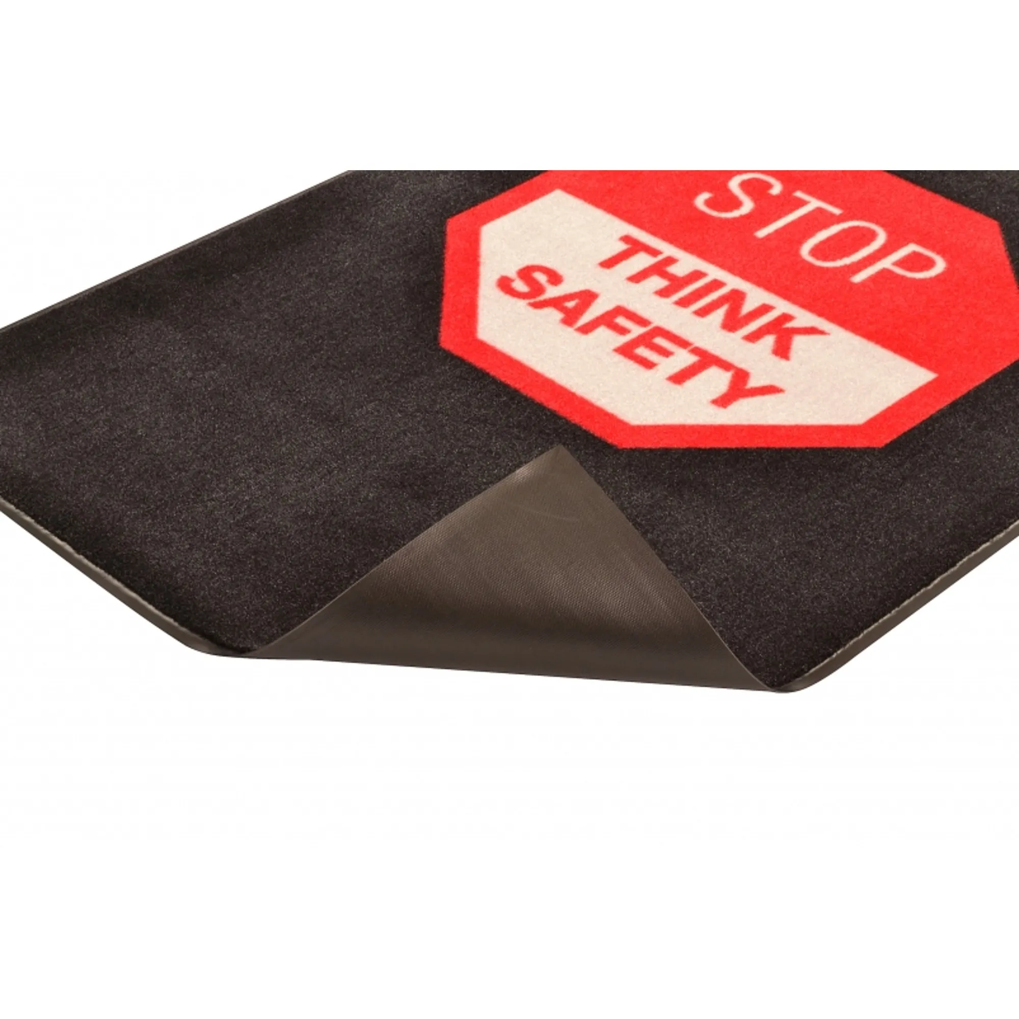 Safety Message Floor Mat, 0.375 Inch Thickness