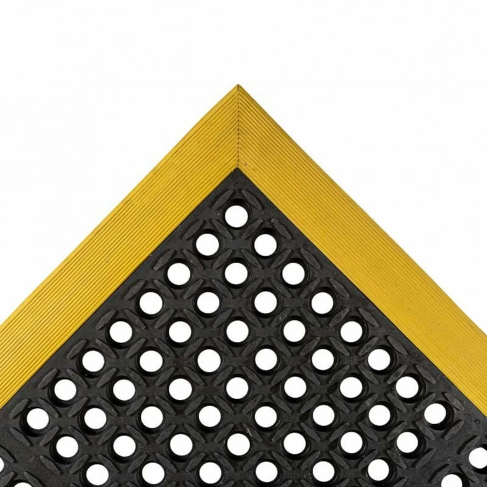 NOTRAX 514S4052YB Drainage Mat, 4 Feet Length, 3 Feet Width, Rectangle, Black with Yellow Border | CD3RNL 53AA51