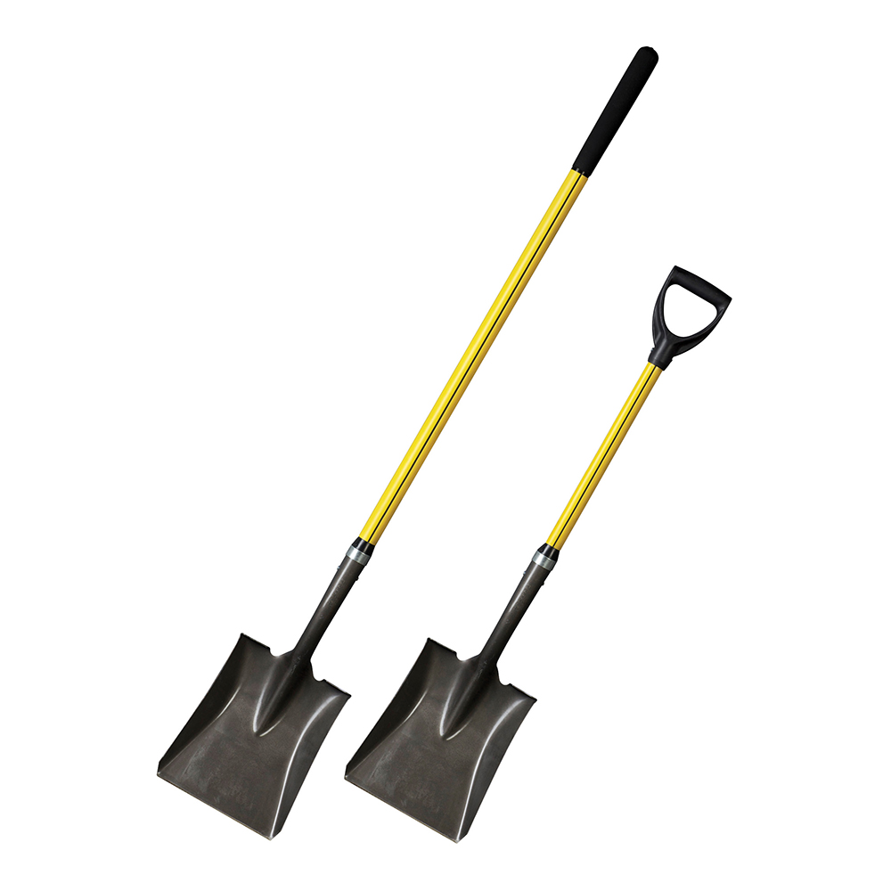 Shovel, #2 Square Point, Hollow Back Blade, 48 Inch Handle