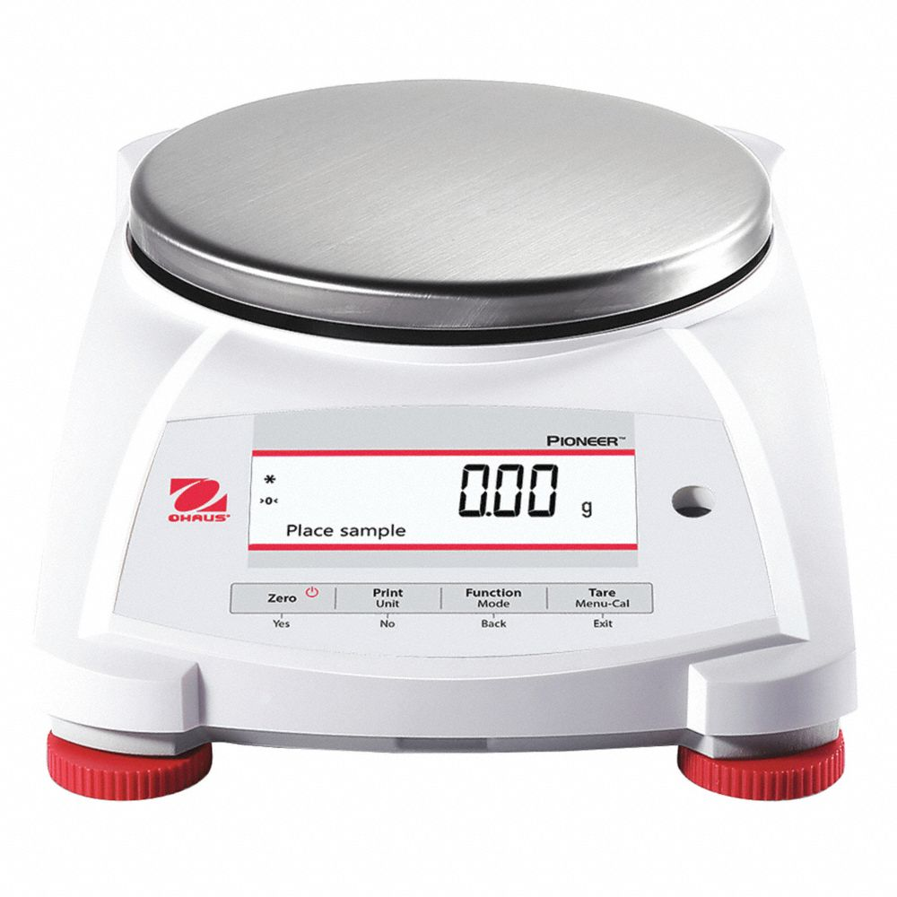 Compact Bench Scale, 1,600 g, 0.01 g, 7 Inch Dp, 7 1/16 Inch Wd