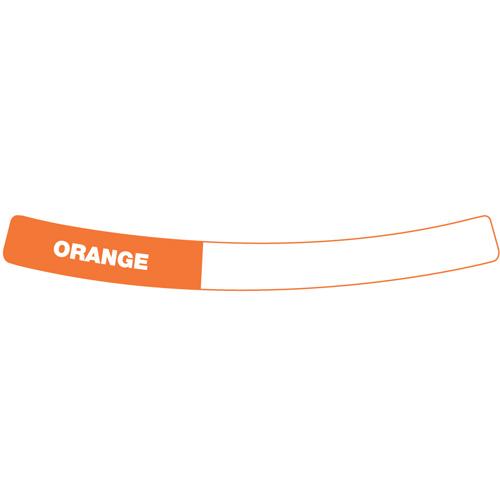 Content Label For Drum Ring, Adhesive, 0.5 x 5.5 Inch Size, Orange