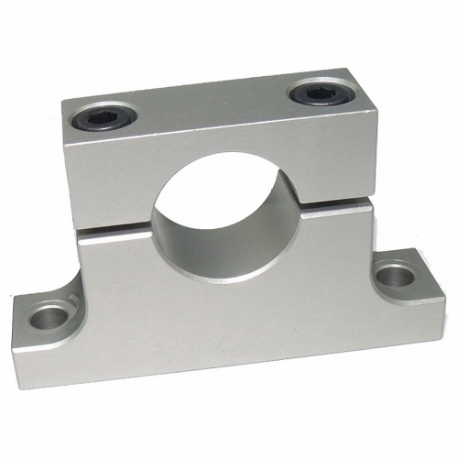 Soporte de eje lineal, LPB, diámetro de eje de 0.5 pulgadas, aluminio anodizado gris