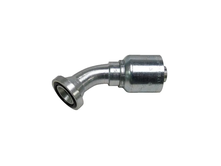 PARKER 11777-12-8 Hydraulic Crimp Fitting, Steel x Steel, 45 Deg Elbow, -10 | CT7EEK 55CZ32