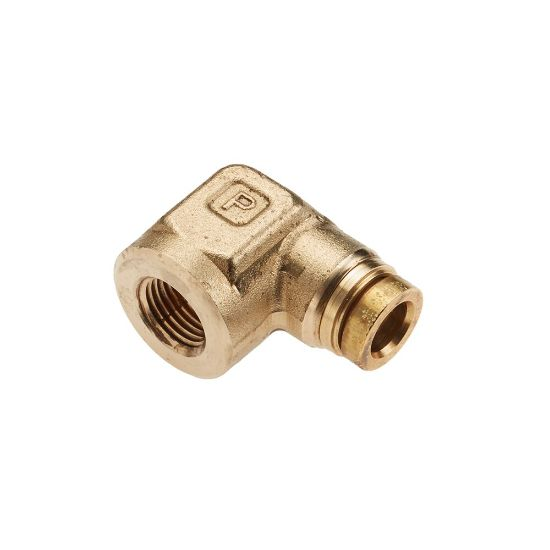 PARKER 170PTCNS-8-4 Brass DOT Push-to-Connect Fitting, Brass, Push-to-Connect x FNPT | CT7ETW 791CK9