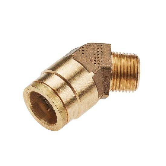 PARKER 179PTCNS-6-4 Brass DOT Push-to-Connect Fitting, Brass, Push-to-Connect x MNPT | CT7ETY 791CN6