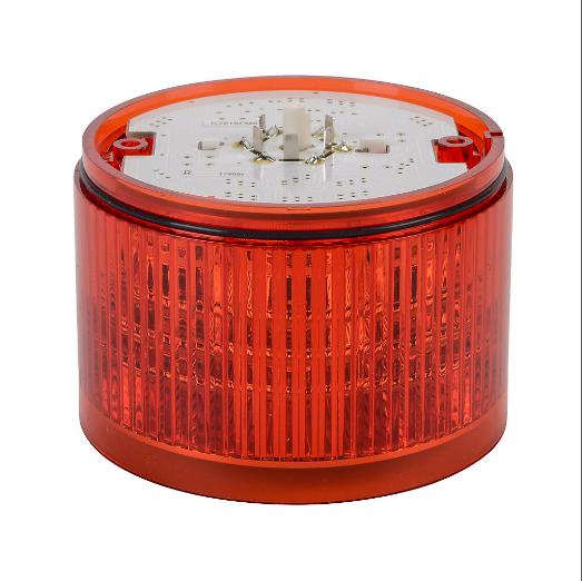 Element świetlny LED, średnica 100 mm, czerwony, funkcja światła stałego lub migającego, 24 VDC