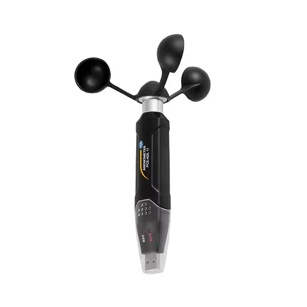 Misuratore del flusso d'aria, anemometro a tazza con registratore dati USB