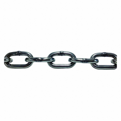Chain, 304L Stainless Steel, 9/32 Inch Trade Size, 2000 lb Working Load Limit