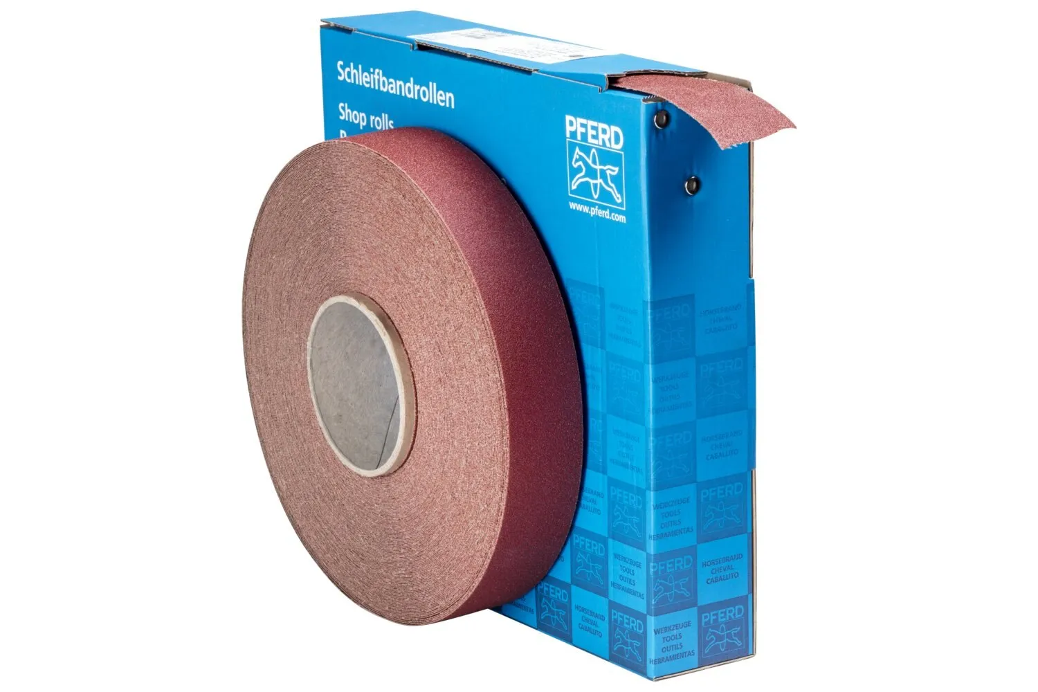 PFERD 47167 1-1/2 Inch Shop Roll, Resin/Resin Heavy Duty, 50 Yard Roll, Aluminum Oxide, 80 Grit | CY6VJH