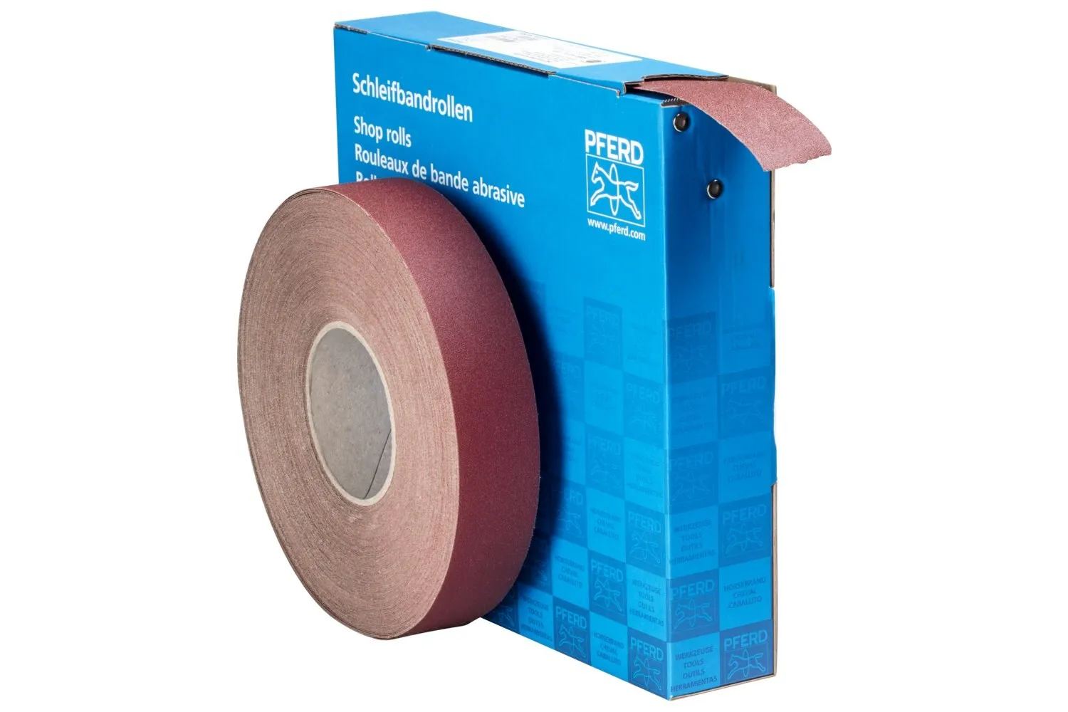 PFERD 47169 1-1/2 Inch Shop Roll, Resin/Resin Heavy Duty, 50 Yard Roll, Aluminum Oxide, 120 Grit | CY6VHN