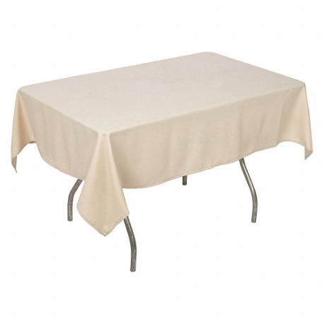 Tablecloth, Rectangle, Beige, 70 Inch Length, 52 Inch Width