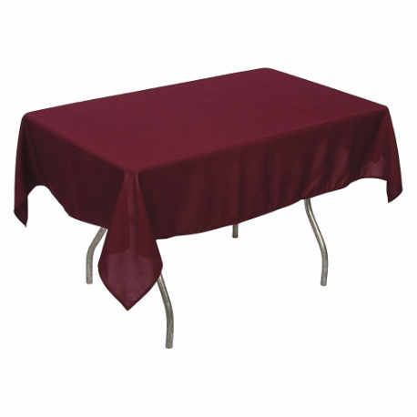 Tablecloth, Rectangle, Burgundy, 96 Inch Length, 52 Inch Width