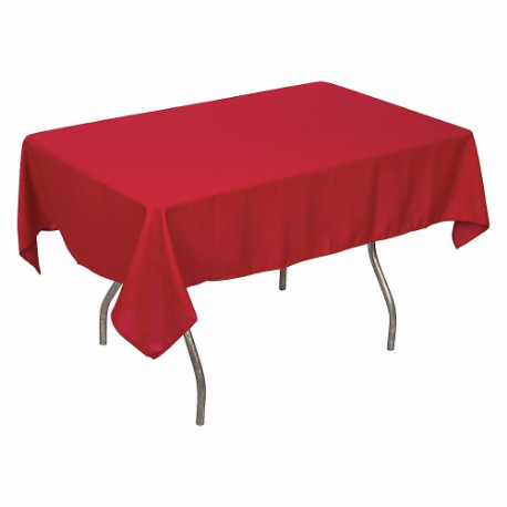 Tablecloth, Rectangle, Red, 70 Inch Length, 52 Inch Width