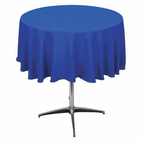 桌布，圓形，寶藍色，直徑 72 英寸