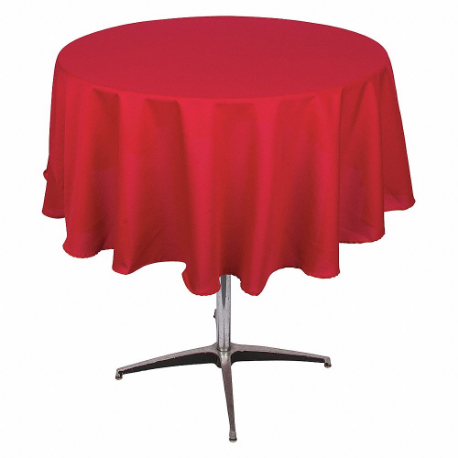 Tablecloth, Round, Red, 72 Inch Dia