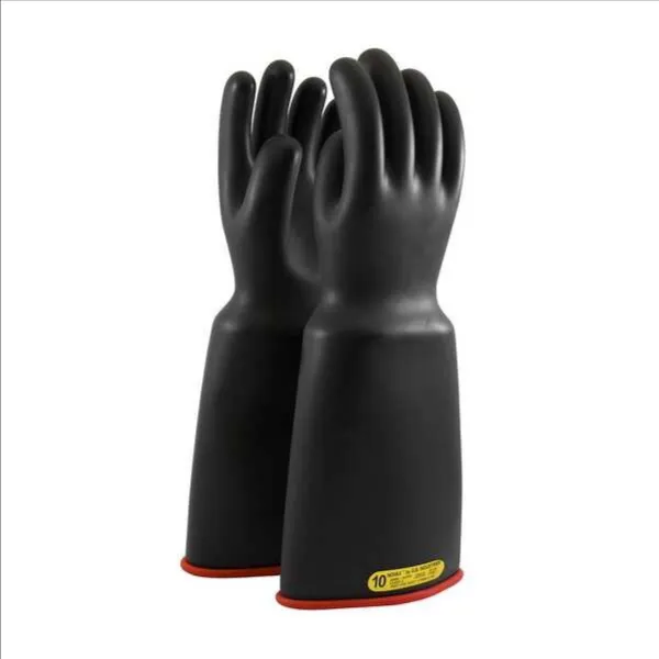 Guantes de seguridad eléctrica con cubierta de cuero, tamaño de 9.5 pulgadas, par