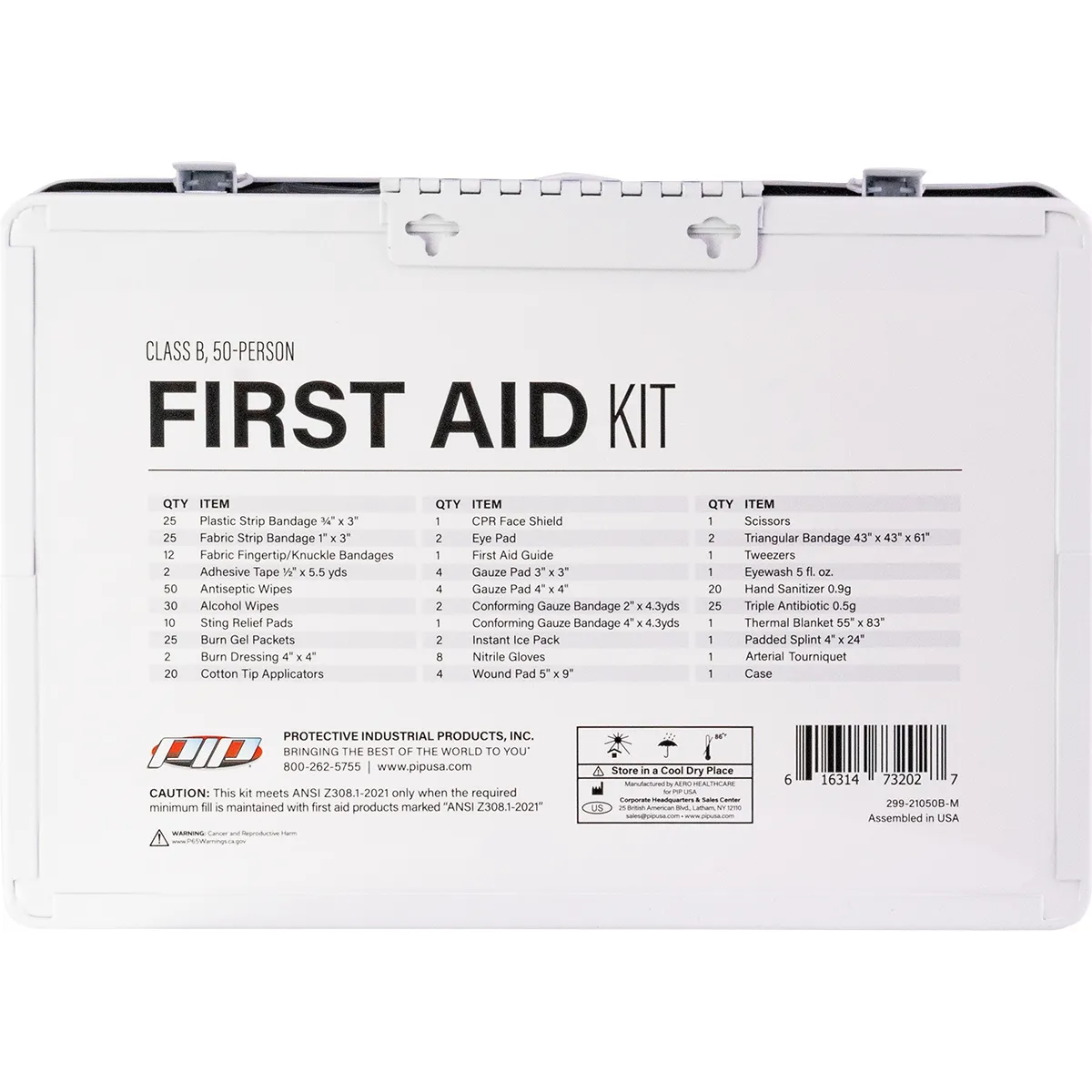 First Aid Kit, ANSI Compliant, Hi-Vis Yellow, Each
