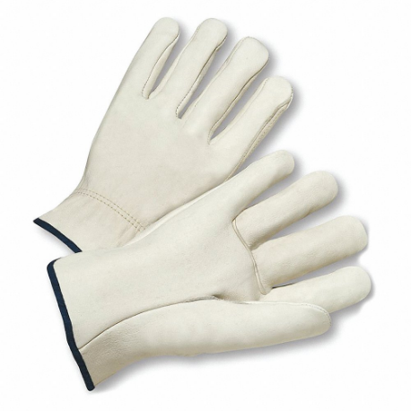 Leather Gloves, Size S, Cowhide, Std, Glove, Full Finger, Full Leather Leather Coverage