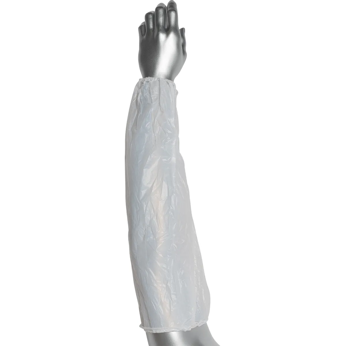 Protective Clothing Disposable Sleeves, 18 Inch Size, Clear, Dozen