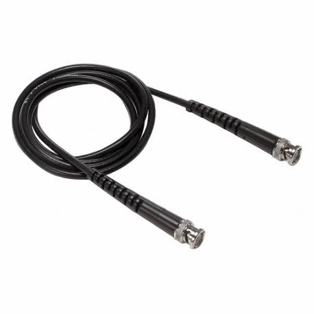 BNC Coaxial Cable, BNC Male to BNC Male, 24 Inch Length, Black, Nickel Plated Brass