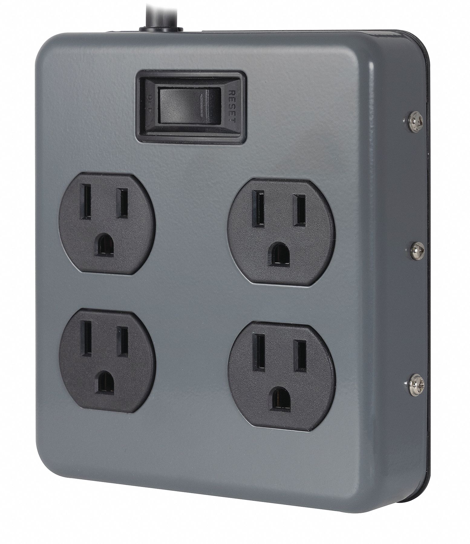 Outlet Strip, Commercial And Industrial, 4 Outlets, 15A, 6 Ft. Length