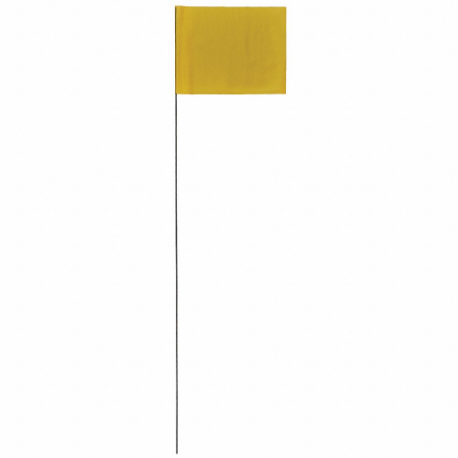 Bandiera di marcatura, dimensione bandiera 4 pollici x 5 pollici, altezza staffa 21 pollici, giallo, vuoto, nessuna immagine