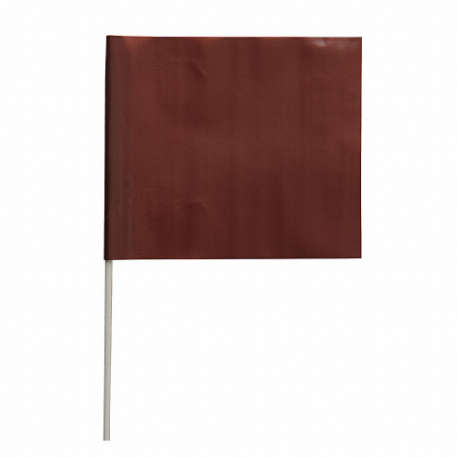 標記旗，4 英吋 x 5 英吋旗尺寸，棕色，空白，無圖像，實心，玻璃纖維