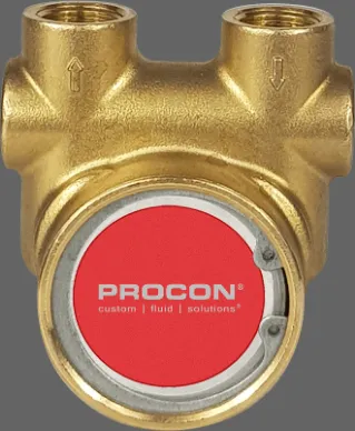 Rotary Vane Pump, Brass, 35 GPH, EPDM/Nitrile, No Relief Valve