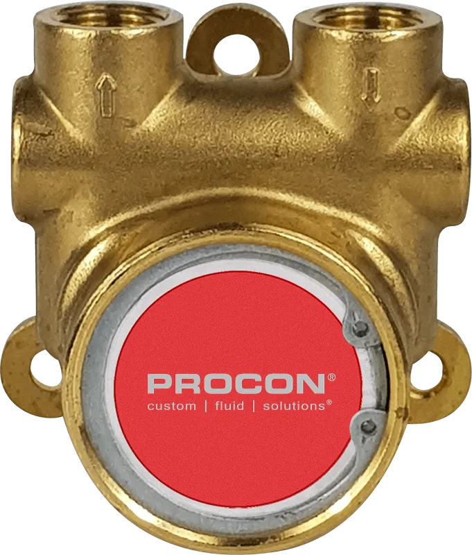 Rotary Vane Pump, Brass, 100 GPH, Neoprene, No Relief Valve