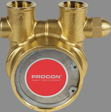Rotary Vane Pump, Brass, 330 GPH, EPDM/Nitrile, Standard-Non External Adjust