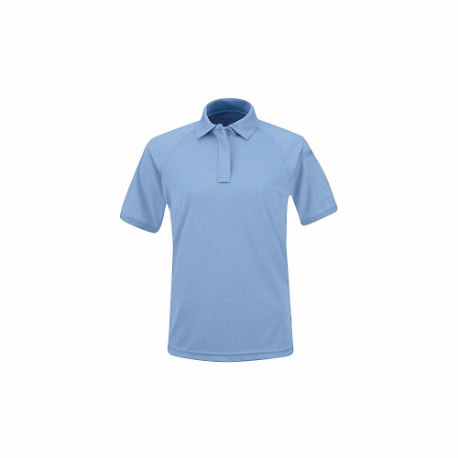 Tactical Polo, Tactical Polo, L, Light Blue, 100% Polyester Double Pique Knit Material