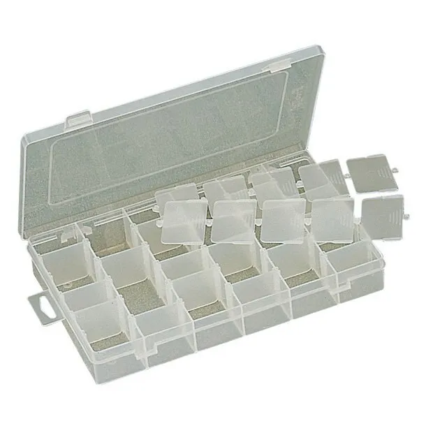 Plastic Box w/dividers 11 x 7 x 1.75