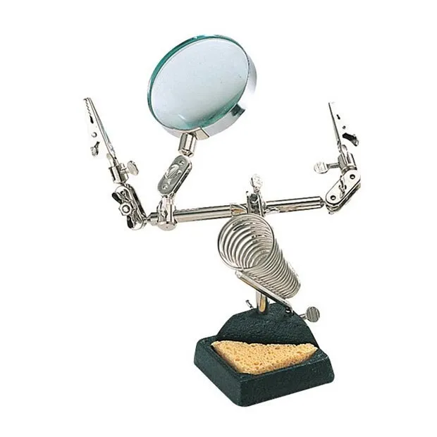 Helping hands w/Solder Iron Holder, 2.5x