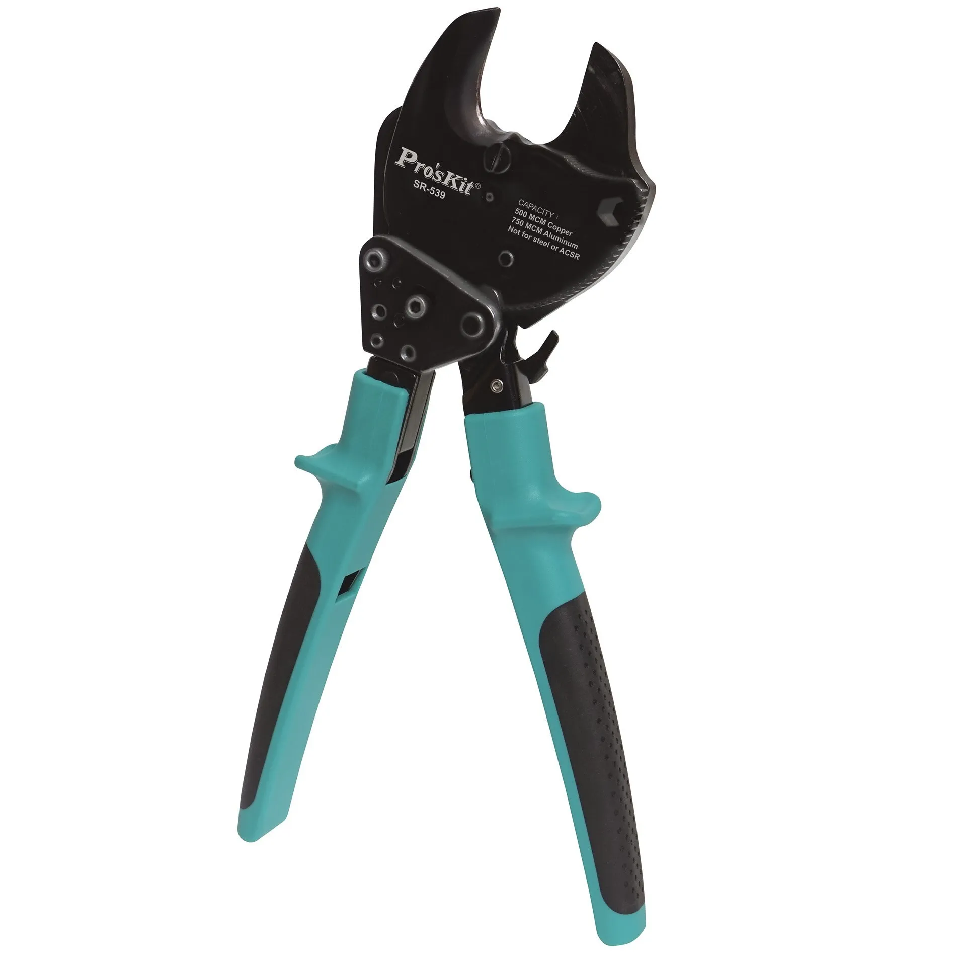 Open Jaw Ratchet Cable Cutter, 500 MCM Co