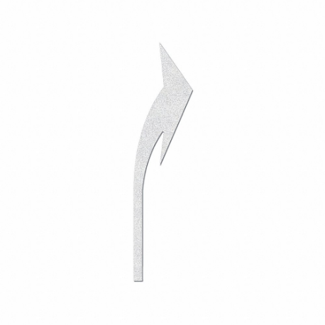 Segnaletica per pavimentazione termoplastica preformata, freccia combinata allungata destra, bianca