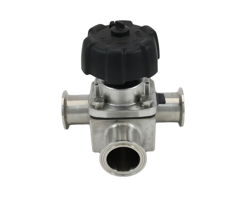 APPROVED VENDOR TC15VDIA-3W Diaphragm Valve, 1.5 Inch Size, Tri Clover Compatible, 3-Way | CF6CJW