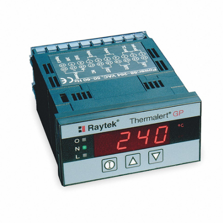 數位面板表，溫度或過程，適合 1/8 Din，Nema 12，-9999 至 9999 量程，4 位