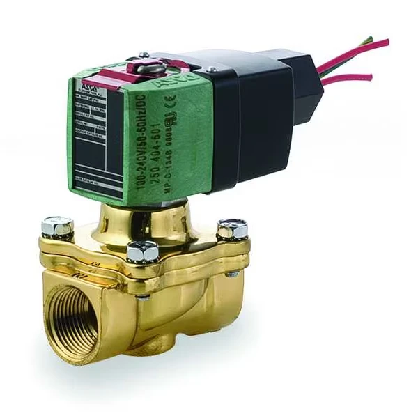 100 to 240V AC/DC Brass Solenoid Valve, Normally Closed, 3/4 Inch Pipe Size